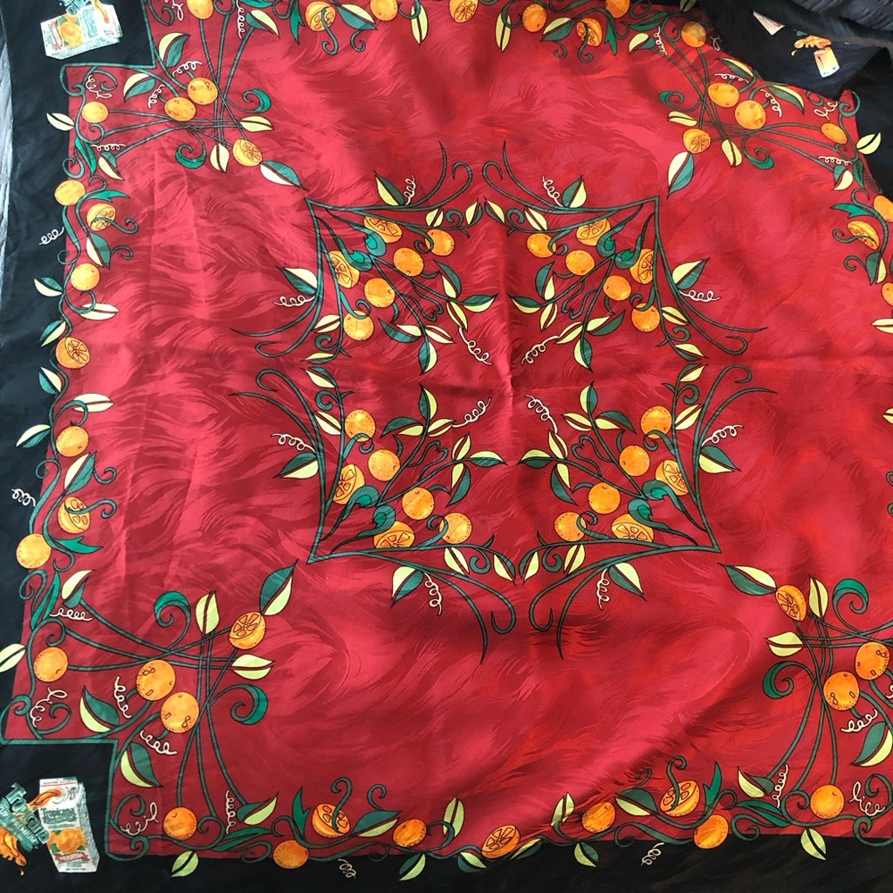 Vintage Tropicana Orange Juice Silk Scarf